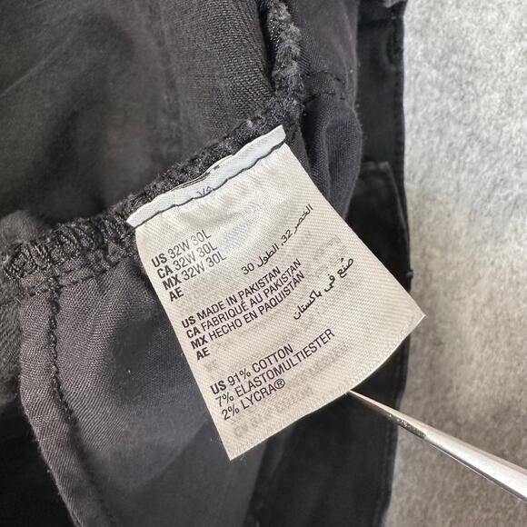 Sun+Stone Slim-Fit Jeans Men's 32W 30L Black Skinny Ankle Mid Rise WPL8046 Work - Picture 8 of 8